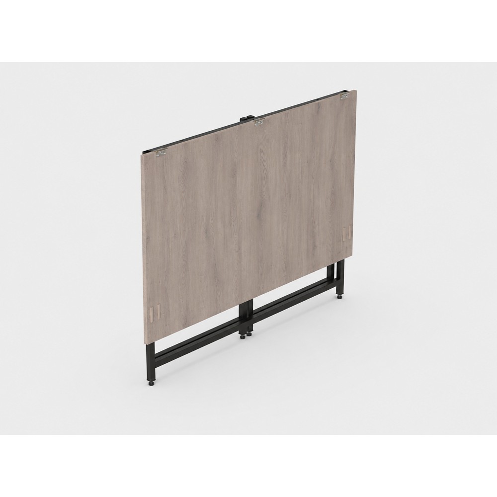 Стол трансформер раскладной Слай Ferrum-decor 75x100x60 Черный металл ДСП Дуб Кремона Канолло 16 мм (FRD-107819)