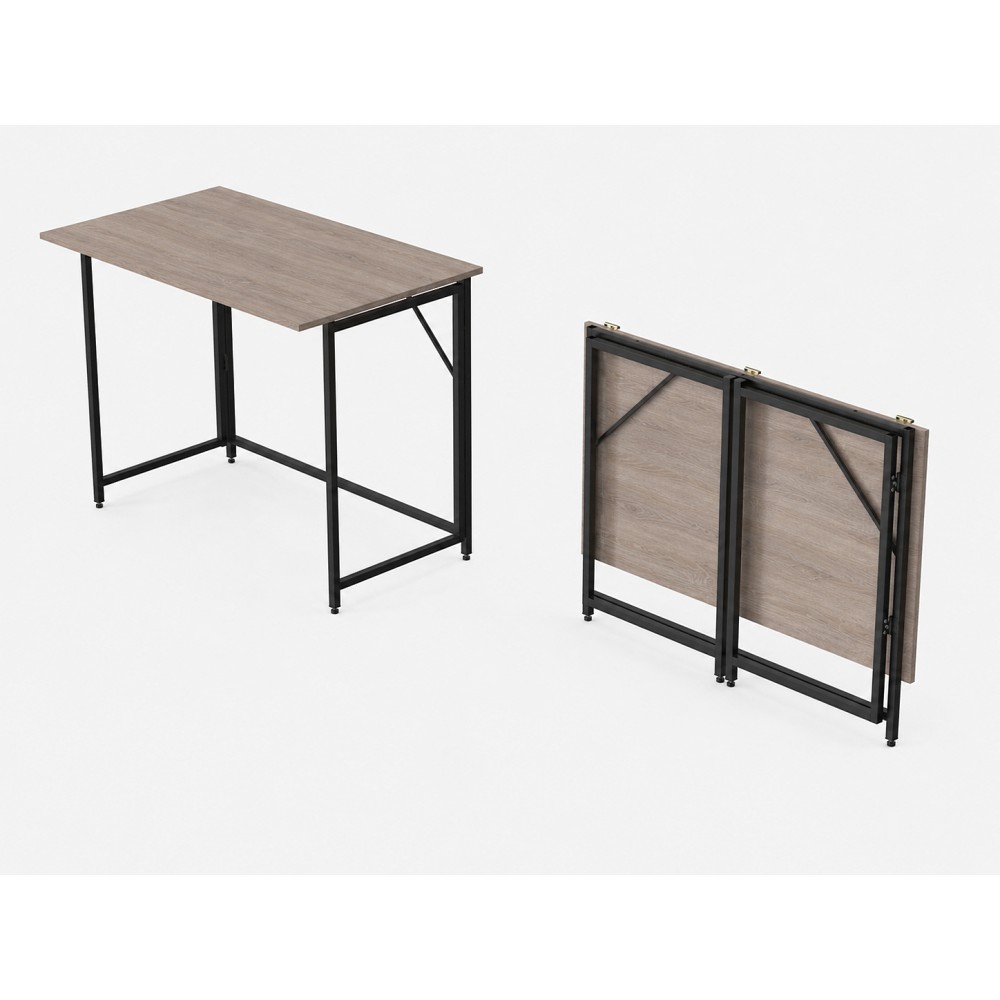 Стол трансформер раскладной Слай Ferrum-decor 75x100x60 Черный металл ДСП Дуб Кремона Канолло 16 мм (FRD-107819)