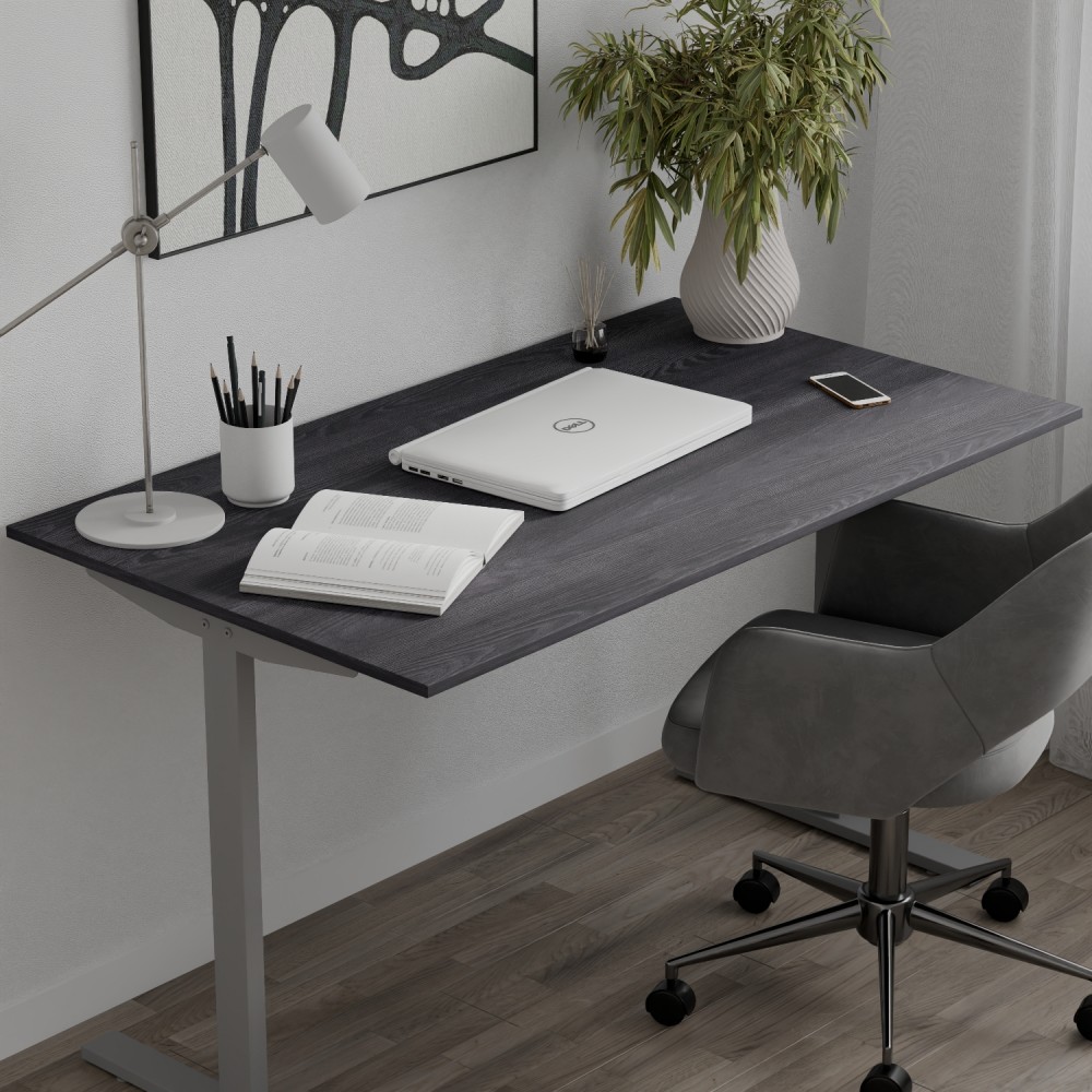 Стол письменный Space Ferrum-decor 750x1200x700 Серый металл ДСП Каштан Арвадонна 16 мм (FRD-107929)