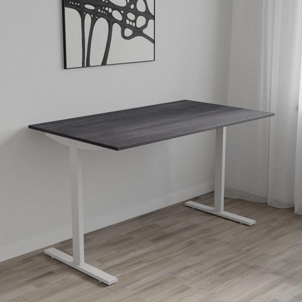 Стол письменный Space Ferrum-decor 750x1000x600 Белый металл ДСП Каштан Арвадонна 16 мм (FRD-107849)