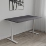 Стол письменный Space Ferrum-decor 750x1000x600 Белый металл ДСП Каштан Арвадонна 16 мм (FRD-107849)