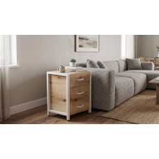 Тумба універсальна Ferrum-decor Вів'єн 3 50x41x40 білий ДСП Дуб Евок Прибережний 16 мм (FRD-107749)