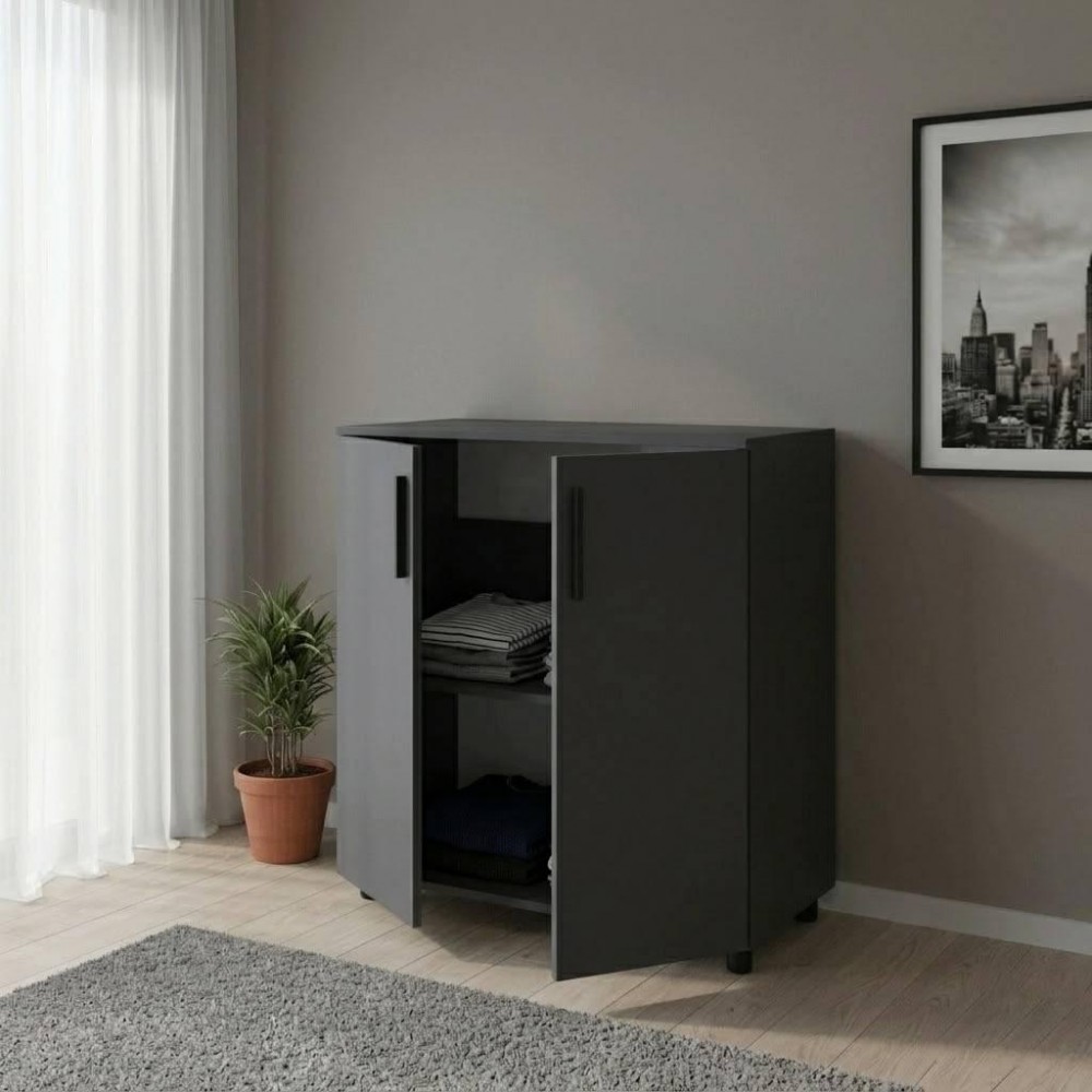 Комод Doros Торн Антрацит 2 ДСП 90х51.6х80 (DRS-012086)