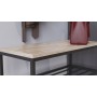 Полка для обуви Слайм 3 Ferrum-decor 635x630x260 Черный металл ДСП Дуб Сан-Марино 16 мм (FRD-106837)