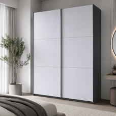 Шафа купе Doros G-Caiser Антрацит/Білий 2 ДСП / 3 частини 160х60х240 (42005410) (DRS-012243)