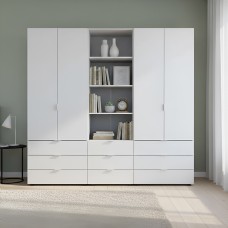Шафа для одягу Doros Гелар Білий 2+2ДСП з пеналом 215х49.5х203.4 (DRS-011915)