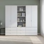 Шафа для одягу Doros Гелар Білий 2+2ДСП з пеналом 215х49.5х203.4 (DRS-011915)