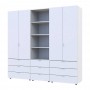 Шафа для одягу Doros Гелар Білий 2+2ДСП з пеналом 215х49.5х203.4 (DRS-011915)