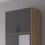 Антресоль висока Doros Ронді Дуб Артизан/Графіт 2 ДСП 82х52х65 (DRS-011905)