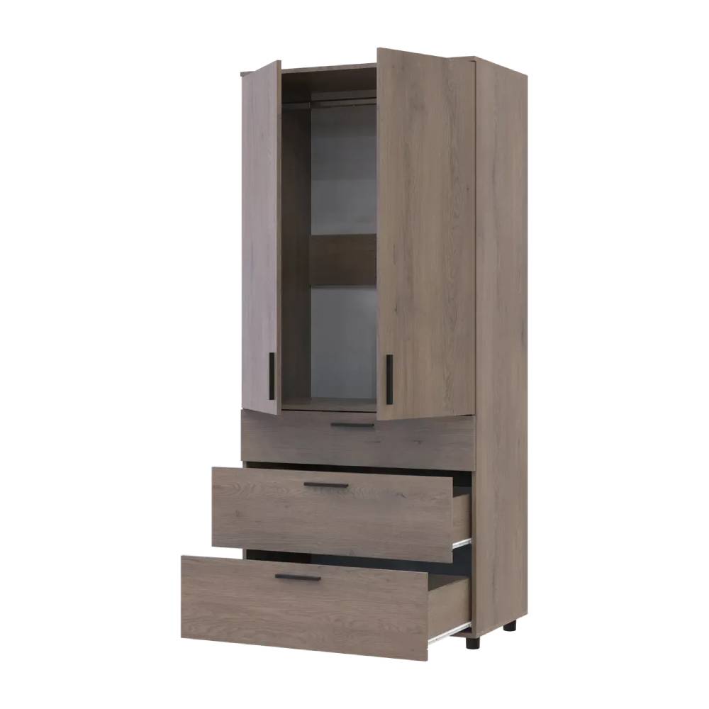 Шафа для одягу Doros Торн Кремона Канноло 2 ДСП/3Ш (штанга) 90х51.6х200 (DRS-012017)