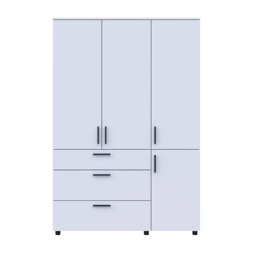 Шкаф для одежды Doros Торн Белый 3 ДСП/3Ш (штанга) 135х51.6х200 (DRS-012057)