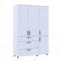 Шкаф для одежды Doros Торн Белый 3 ДСП/3Ш (штанга) 135х51.6х200 (DRS-012057)