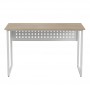 Стол письменный Майк Ferrum-decor 75x120x60 Белый металл ДСП Дуб Кремона Торро 16 мм (FRD-108340)