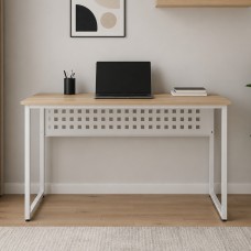 Стіл письмовий Майк Ferrum-decor 75x120x60 Білий метал ДСП Дуб Кремона Торро 16 мм (FRD-108340)