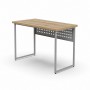 Стол письменный Майк Ferrum-decor 75x140x70 Серый металл ДСП Дуб Евок Прибрежный 32 мм (FRD-108260)
