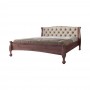 Двоспальне дерев'яне ліжко Mebigrand Равенна Р3 Горіх лісовий/Аляска 23 (Бежевий) 180х200 см (MBG-21456)