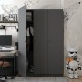 Шкаф для одежды Doros Промо Антрацит 3 ДСП 135х48х204 (44900524) (DRS-012157)