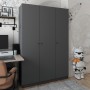 Шкаф для одежды Doros Промо Антрацит 3 ДСП 135х48х204 (44900524) (DRS-012157)