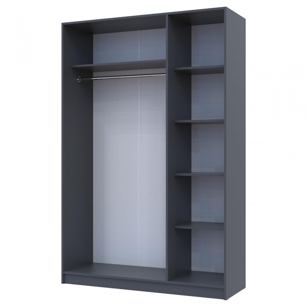 Шкаф для одежды Doros Промо Антрацит 3 ДСП 135х48х204 (44900524) (DRS-012157)