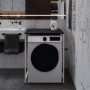 Стеллаж полка Бафрум 401 Ferrum-decor для стиральной машины 90x70,5x60,5 Белый металл ДСП Каштан Арвадонна 16 мм (FRD-107580)