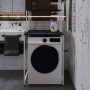 Стелаж-полиця Бафрум 402 Ferrum-decor для пральної машини 133,5x70,5x60,5 Білий метал ДСП Каштан Арвадонна 16 мм (FRD-107590)