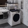 Стелаж-полиця Бафрум 402 Ferrum-decor для пральної машини 133,5x70,5x60,5 Білий метал ДСП Каштан Арвадонна 16 мм (FRD-107590)