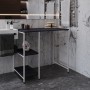 Стелаж-полиця Бафрум 405 Ferrum-decor для пральної машини 90x101x60,5 Білий метал ДСП Каштан Арвадонна 16 мм (FRD-107620)