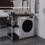 Стелаж-полиця Бафрум 405 Ferrum-decor для пральної машини 90x101x60,5 Білий метал ДСП Каштан Арвадонна 16 мм (FRD-107620)