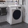 Стеллаж полка Бафрум 401 Ferrum-decor для стиральной машины 90x70,5x60,5 Белый металл ДСП Белый 16 мм (FRD-107360)