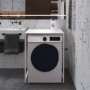 Стеллаж полка Бафрум 401 Ferrum-decor для стиральной машины 90x70,5x60,5 Белый металл ДСП Белый 16 мм (FRD-107360)