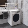 Стелаж-полиця Бафрум 402 Ferrum-decor для пральної машини 133,5x70,5x60,5 Білий метал ДСП Білий 16 мм (FRD-107370)