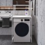 Стелаж-полиця Бафрум 402 Ferrum-decor для пральної машини 133,5x70,5x60,5 Білий метал ДСП Білий 16 мм (FRD-107370)