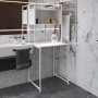 Стеллаж полка Бафрум 403 Ferrum-decor для стиральной машины 178x70,5x60,5 Белый металл ДСП Белый 16 мм (FRD-107380)