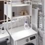 Стеллаж полка Бафрум 403 Ferrum-decor для стиральной машины 178x70,5x60,5 Белый металл ДСП Белый 16 мм (FRD-107380)