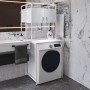 Стелаж-полиця Бафрум 404 Ferrum-decor для пральної машини 178x70,5x60,5 Білий метал ДСП Білий 16 мм (FRD-107390)