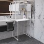 Стелаж-полиця Бафрум 404 Ferrum-decor для пральної машини 178x70,5x60,5 Білий метал ДСП Білий 16 мм (FRD-107390)