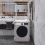 Стелаж-полиця Бафрум 404 Ferrum-decor для пральної машини 178x70,5x60,5 Білий метал ДСП Білий 16 мм (FRD-107390)