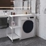 Стелаж-полиця Бафрум 405 Ferrum-decor для пральної машини 90x101x60,5 Білий метал ДСП Білий 16 мм (FRD-107400)