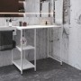 Стелаж-полиця Бафрум 405 Ferrum-decor для пральної машини 90x101x60,5 Білий метал ДСП Білий 16 мм (FRD-107400)