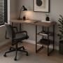 Стол письменный Кевин Ferrum-decor 75x100x70 Черный металл ДСП Дуб Кремона Канолло 32 мм (FRD-108030)