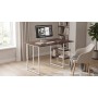 Стол письменный Кевин Ferrum-decor 75x140x70 Белый металл ДСП Дуб Кремона Канолло 16 мм (FRD-108040)