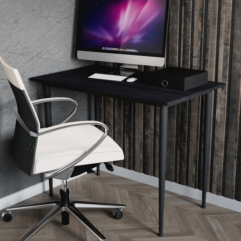 Стол универсальный Prime Ferrum-decor 750x1200x600 Черный металл ДСП Каштан Арвадонна 16 мм (FRD-107640)
