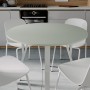 Стол круглый MARSI 4 870-4 ноги на конус Ferrum-decor 750x870x870 Белый металл ДСП Кашемир 16 мм (FRD-107530)