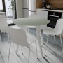 Стол круглый MARSI 4 870-4 ноги на конус Ferrum-decor 750x870x870 Белый металл ДСП Кашемир 16 мм (FRD-107530)