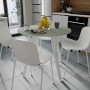 Стол круглый MARSI 4 870-4 ноги на конус Ferrum-decor 750x870x870 Белый металл ДСП Кашемир 16 мм (FRD-107530)