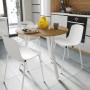 Круглий стіл MARSI 3 870-3 Ferrum-decor 750x870x870 Білий метал ДСП Дуб Артизан 16 мм (FRD-107430)