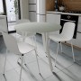 Круглий стіл MARSI 3 870-3 Ferrum-decor 750x870x870 Білий метал ДСП Кашемір 16 мм (FRD-107520)