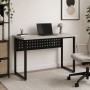 Стол письменный Майк Ferrum-decor 75x100x60 Черный металл ДСП Кашемир 32 мм (FRD-108300)