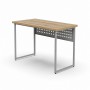 Стол письменный Майк Ferrum-decor 75x100x60 Серый металл ДСП Дуб Евок Прибрежный 32 мм (FRD-108230)