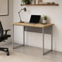 Стол письменный Майк Ferrum-decor 75x100x60 Серый металл ДСП Дуб Евок Прибрежный 32 мм (FRD-108230)